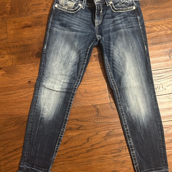 Vigoss Women's Dark Blue raw hem Jeans with double bottom 9/10 - Picture 3 of 4